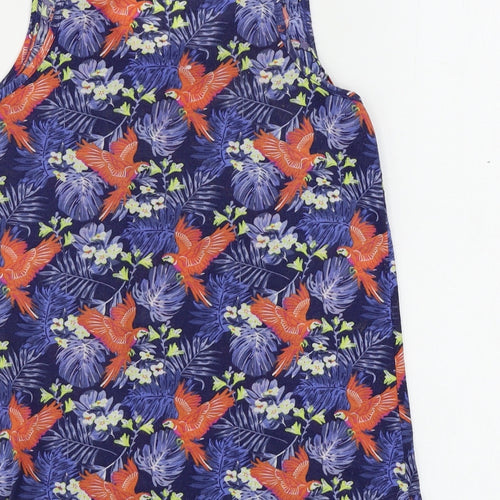 Atmosphere  Womens Blue Floral  Basic Tank Size 8