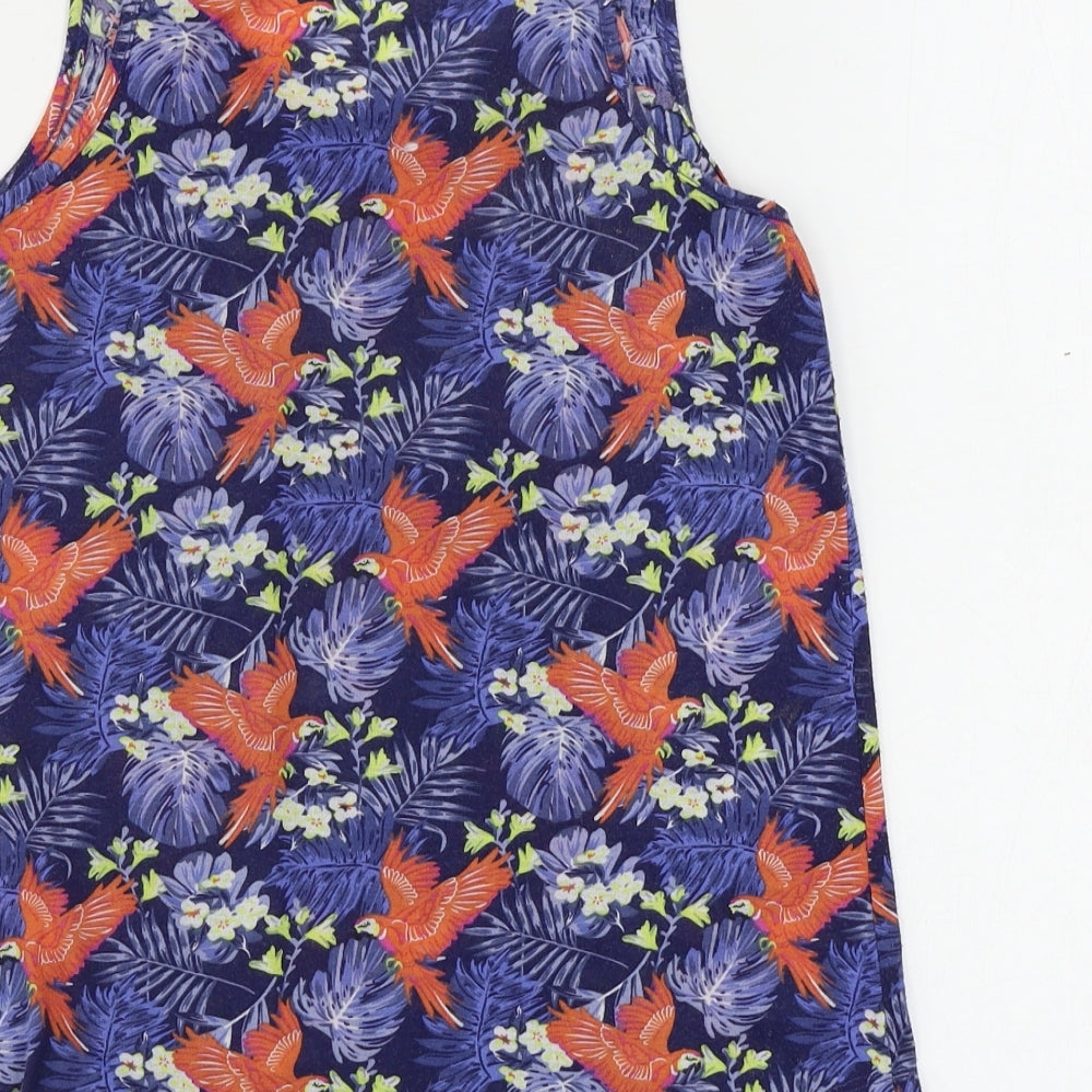 Atmosphere  Womens Blue Floral  Basic Tank Size 8
