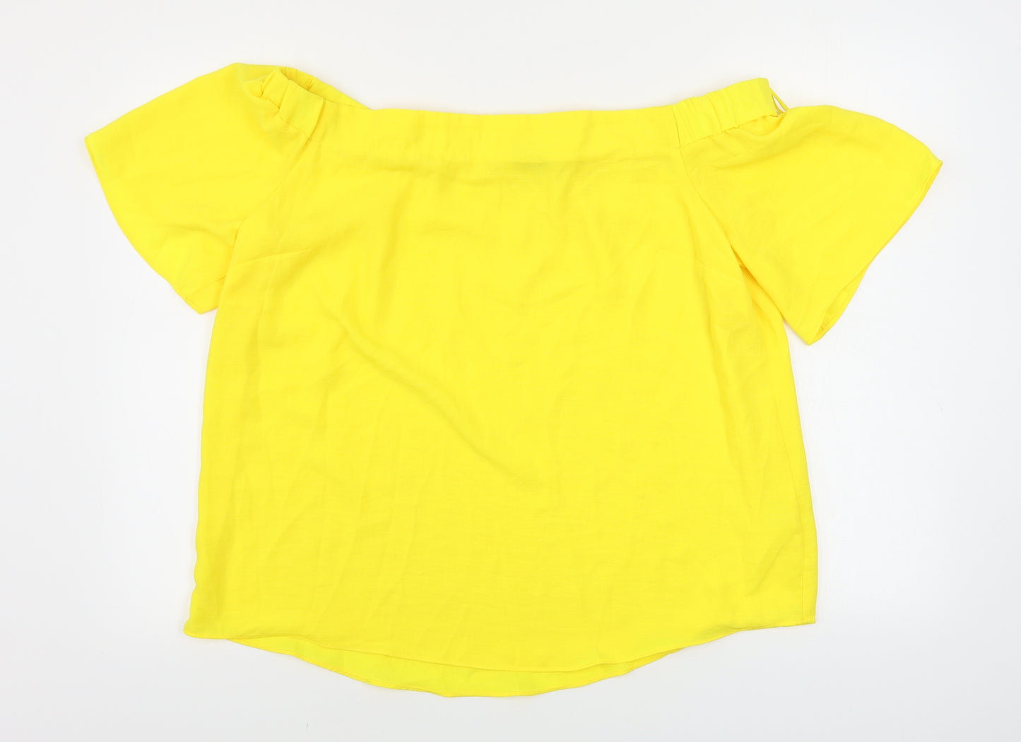 TU Womens Yellow   Basic Blouse Size 16