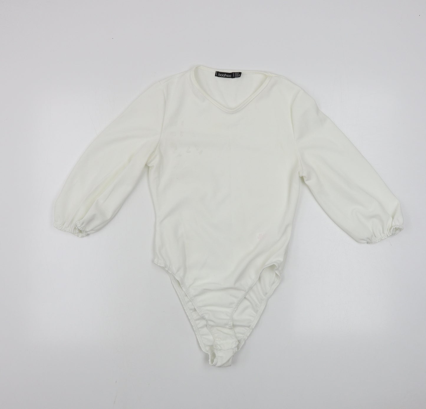 Boohoo  Womens Ivory   Bodysuit One-Piece Size 10