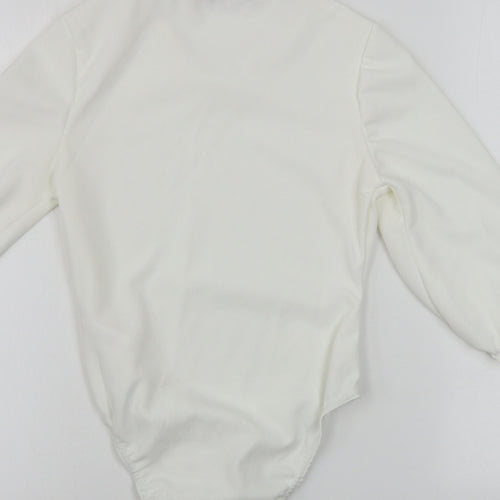 Boohoo  Womens Ivory   Bodysuit One-Piece Size 10