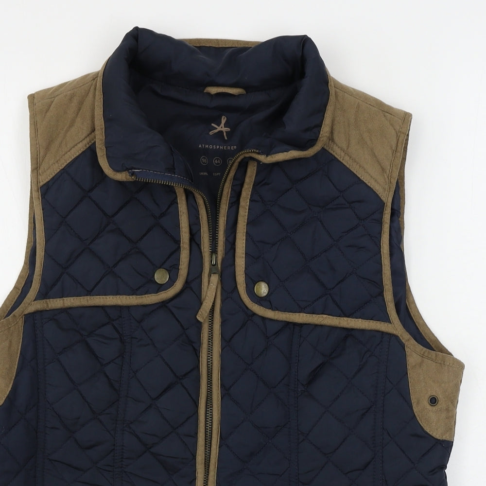 Atmosphere  Womens Blue   Gilet Coat Size 16