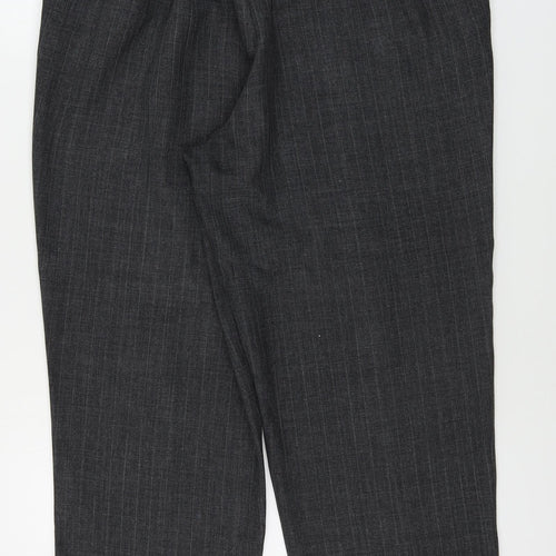 BM Womens Grey Striped  Trousers  Size 16 L25 in