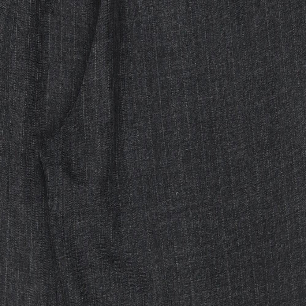 BM Womens Grey Striped  Trousers  Size 16 L25 in