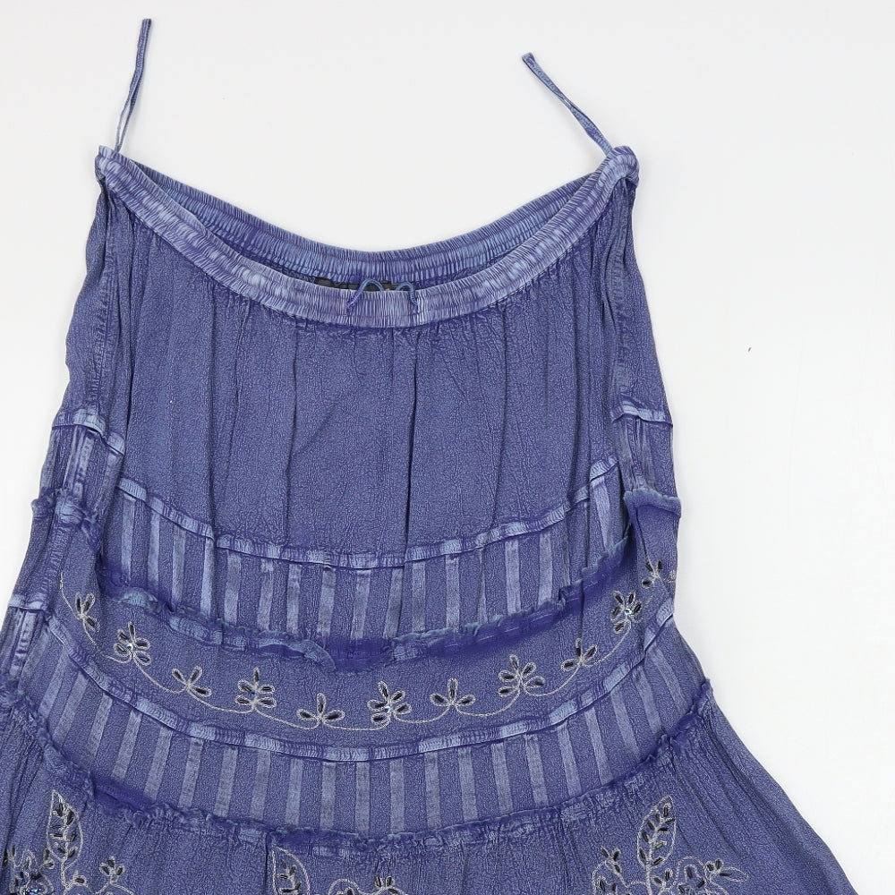 reflect ethnic  Womens Blue   A-Line Skirt Size 30 in