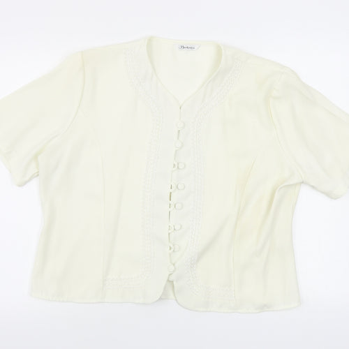 Berkertex  Womens Beige   Basic Button-Up Size 16