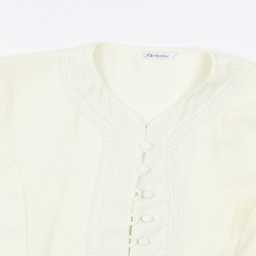 Berkertex  Womens Beige   Basic Button-Up Size 16