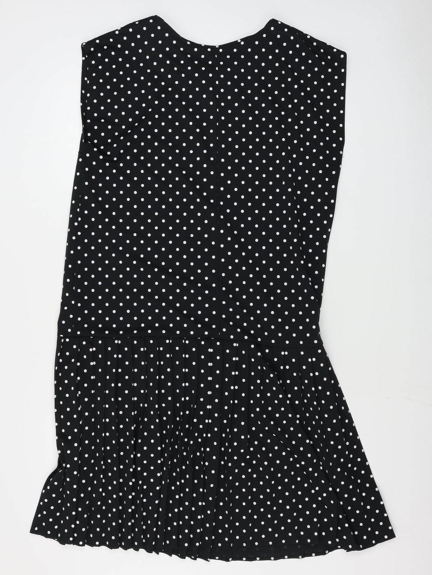 Preworn  Womens Black Polka Dot  A-Line  Size 18