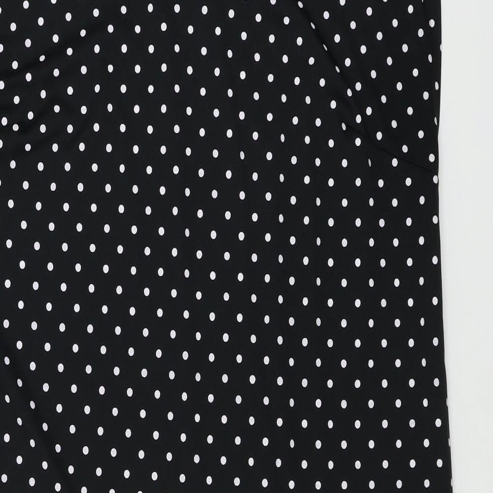 Preworn  Womens Black Polka Dot  A-Line  Size 18