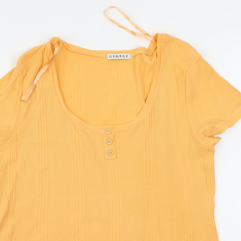 George  Womens Orange   Basic T-Shirt Size 20