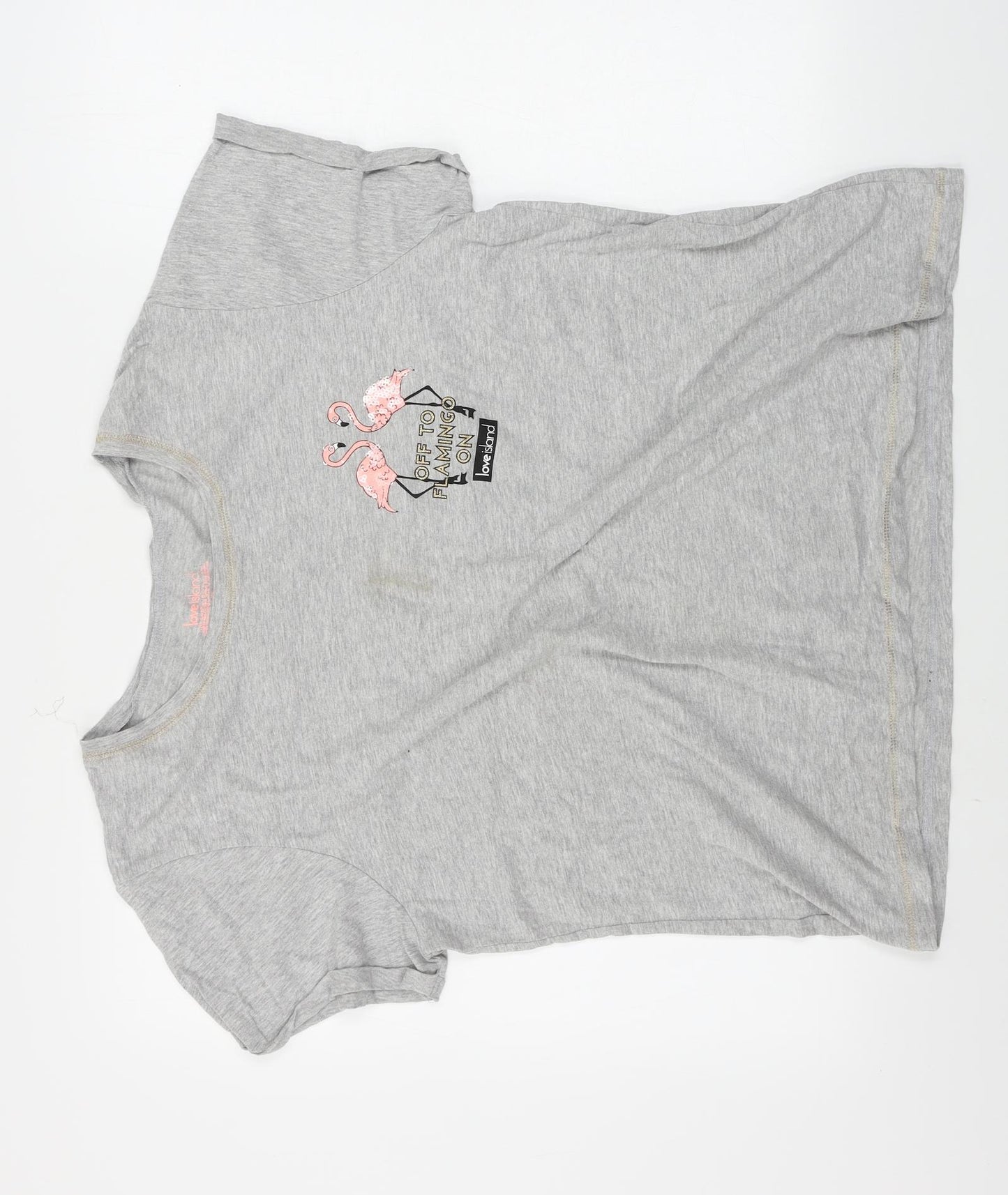 Love Island   Womens Grey   Basic T-Shirt Size XL  - Love Island