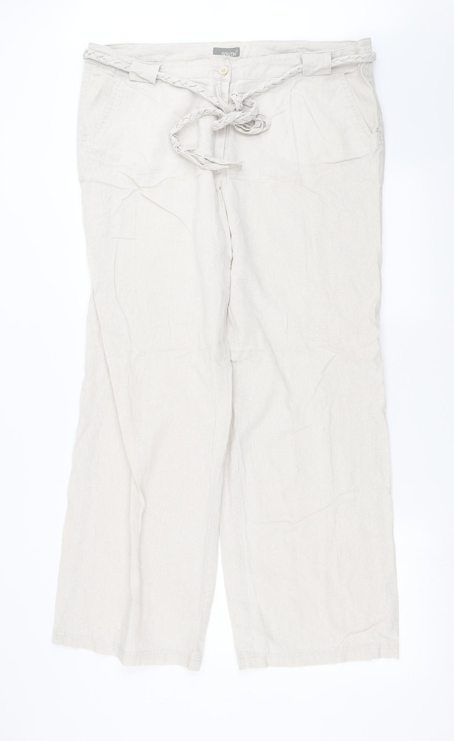 South Womens Beige   Trousers  Size 18 L31 in