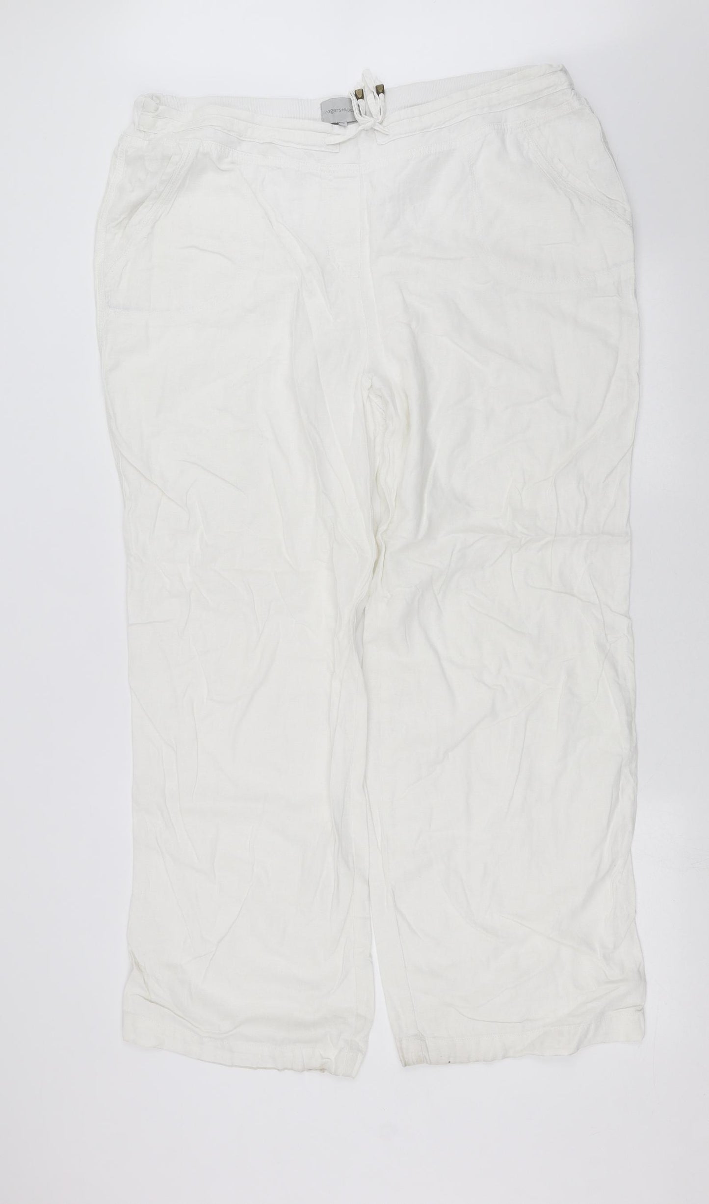Rogers + Rogers Womens White   Trousers  Size 20 L30 in