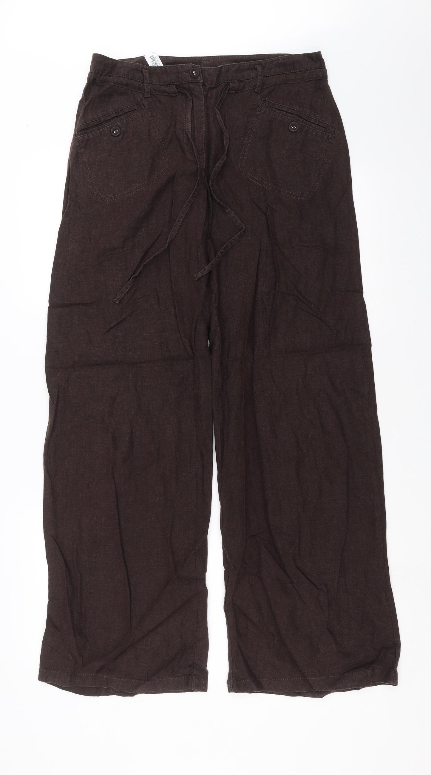 NEXT Womens Brown   Trousers  Size 12 L31 in