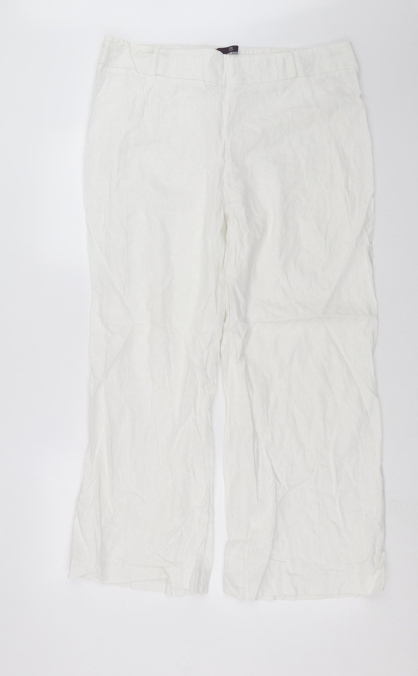 Evans Womens White   Trousers  Size 20 L28 in