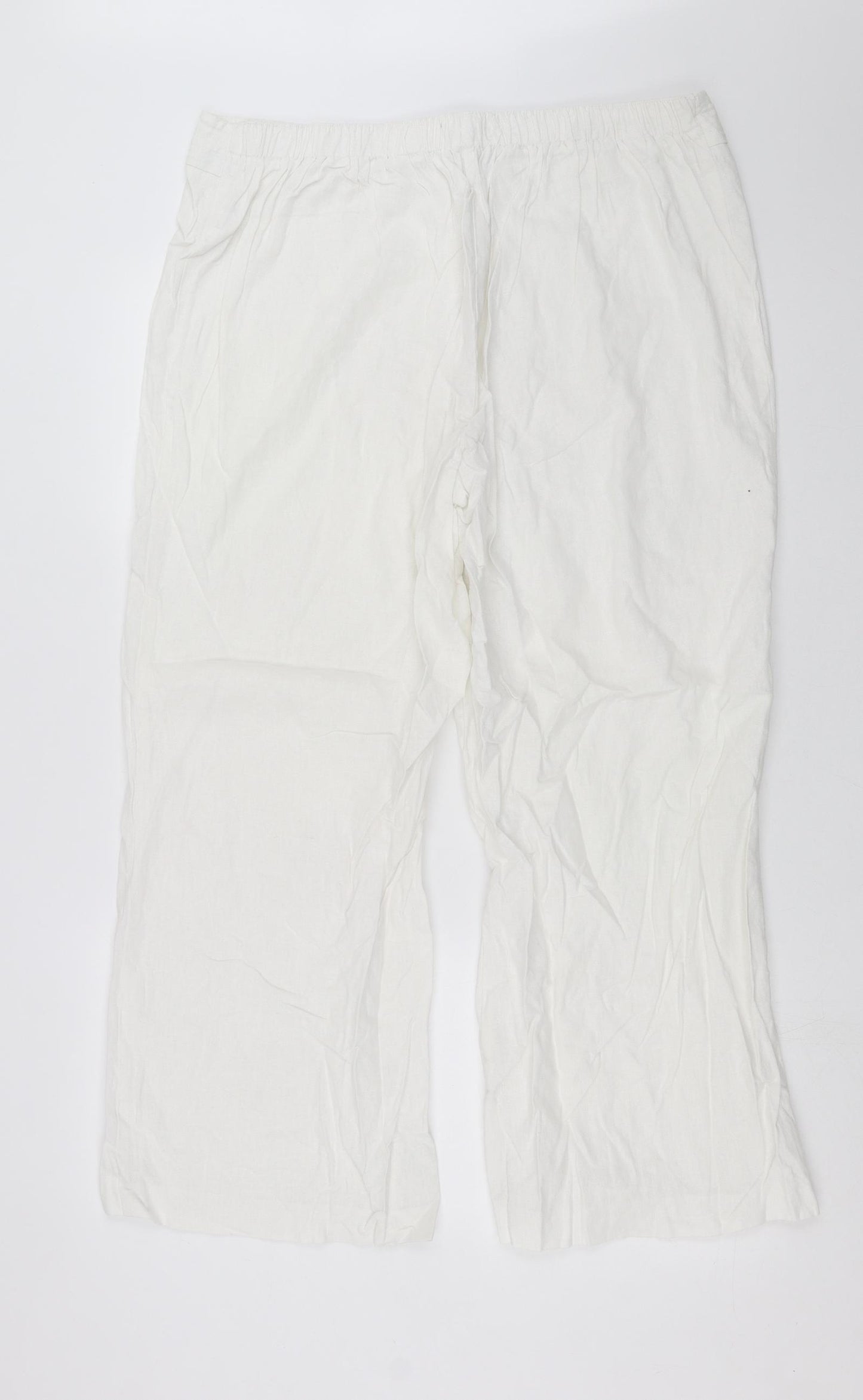 Evans Womens White   Trousers  Size 20 L28 in