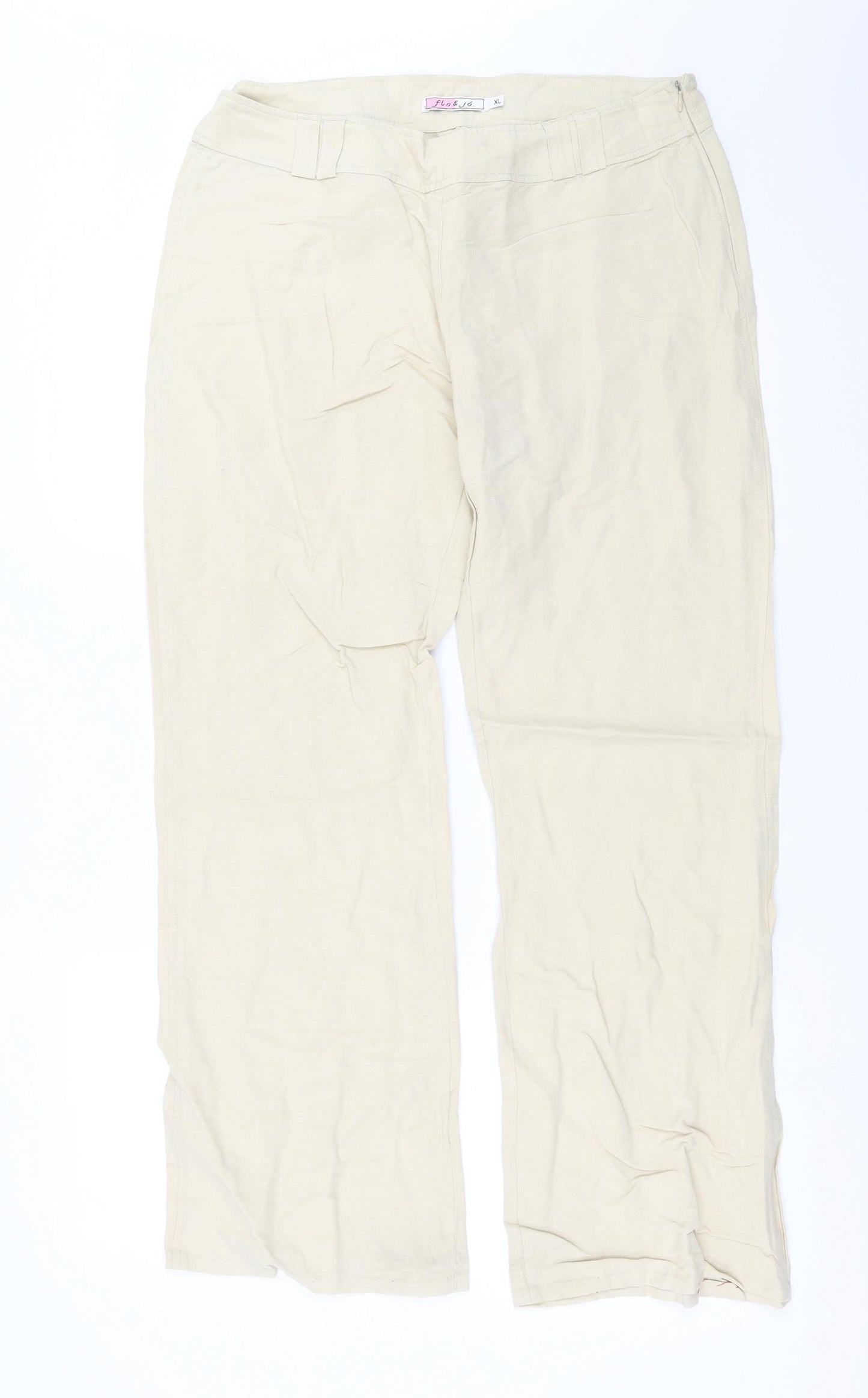 Flo & Jo Womens Beige   Trousers  Size XL L30 in