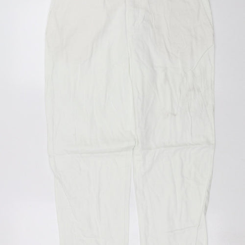 Zara Womens White   Trousers  Size S L27 in