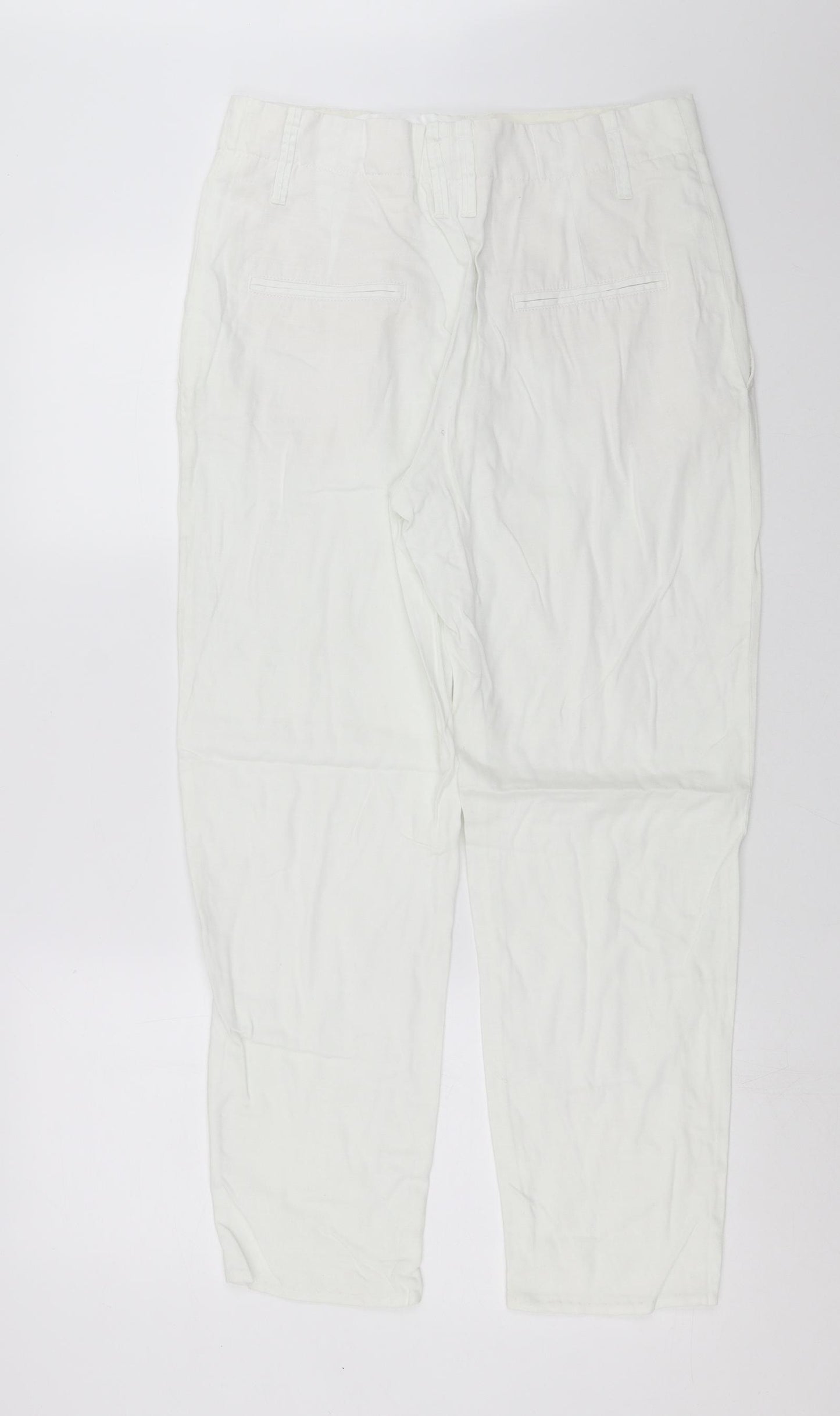 Zara Womens White   Trousers  Size S L27 in