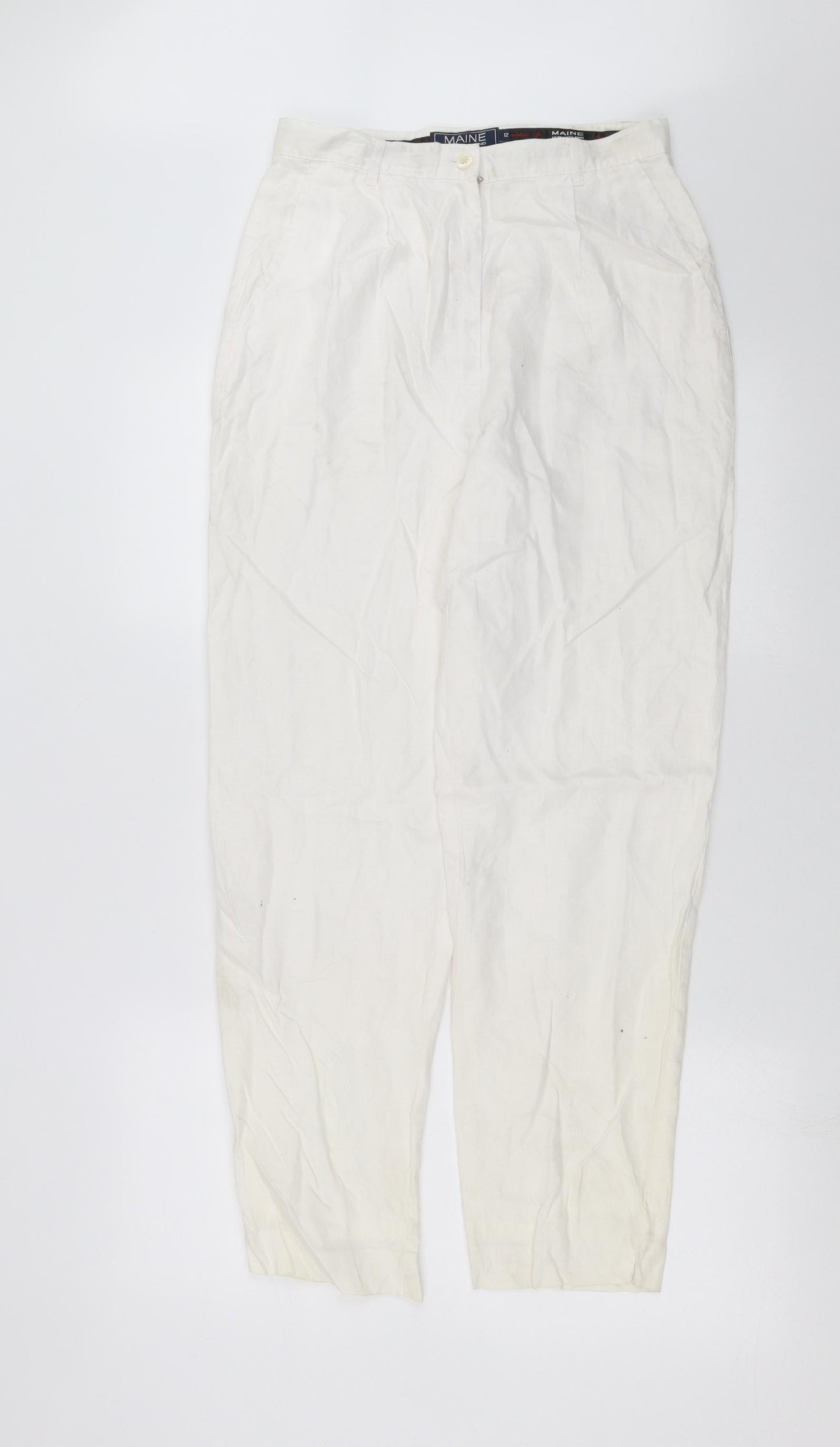 Maine New England Womens White   Trousers  Size 12 L29 in