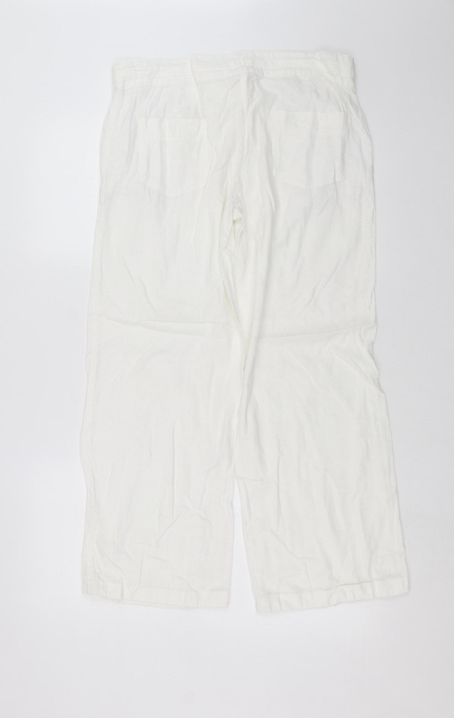 NEXT Womens White   Trousers  Size 12 L27 in