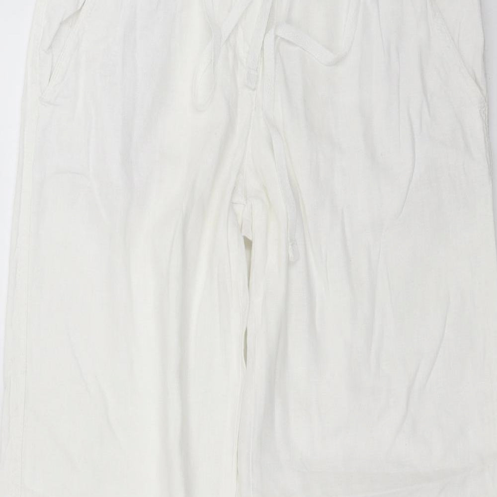 NEXT Womens White   Trousers  Size 12 L27 in