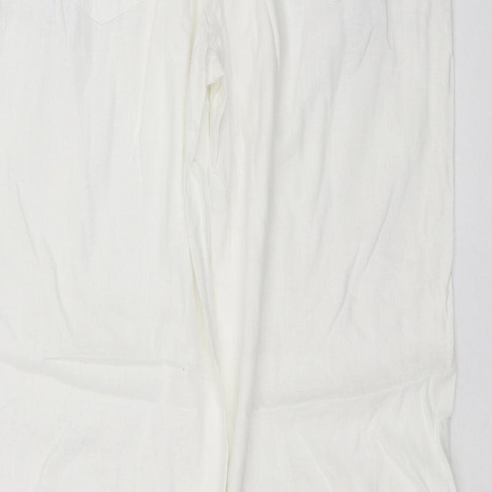 NEXT Womens White   Trousers  Size 12 L27 in