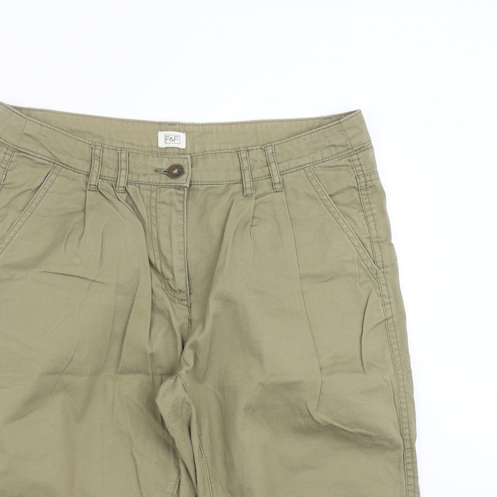 F&F Womens Green   Bermuda Shorts Size 10