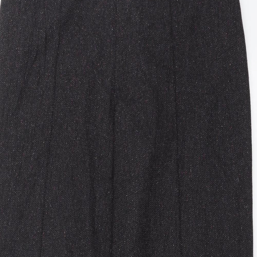 Marks and Spencer Womens Purple Herringbone  Trousers  Size 14 L30 in