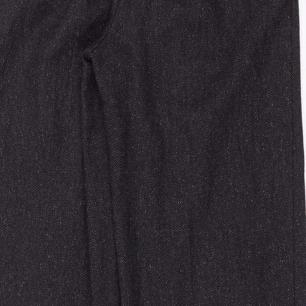 Marks and Spencer Womens Purple Herringbone  Trousers  Size 14 L30 in