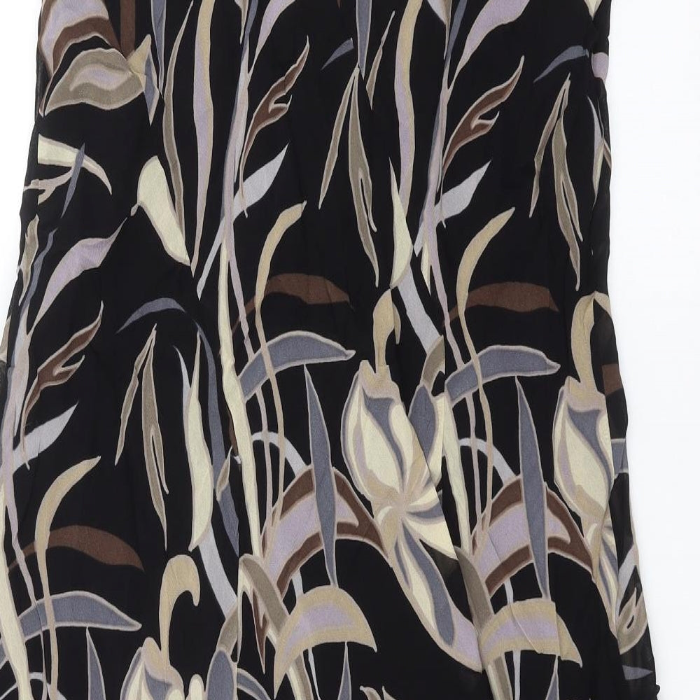 Wallis Womens Black Geometric  Maxi Skirt Size 14