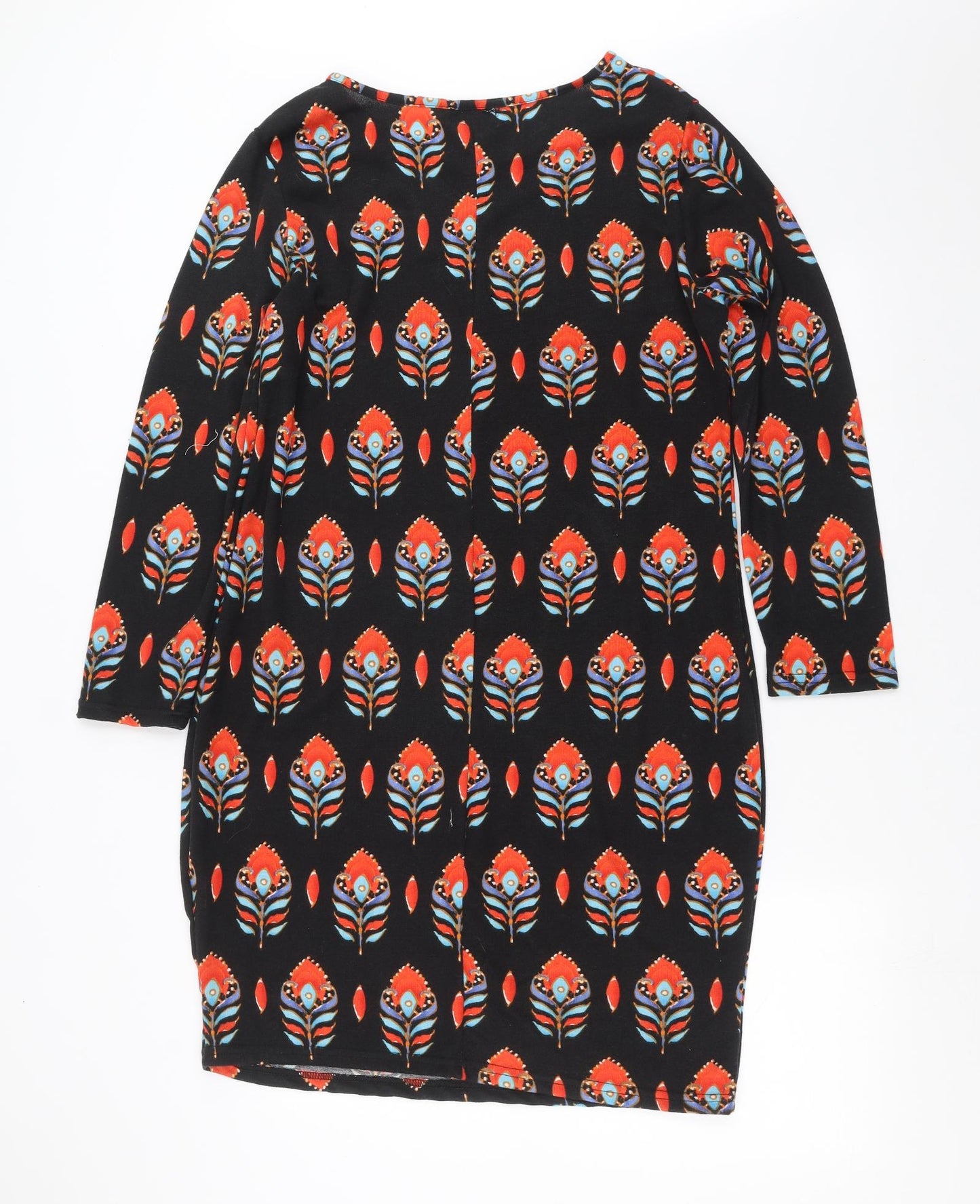 Indulgence  Womens Black Geometric Knit Jumper Dress  Size 20