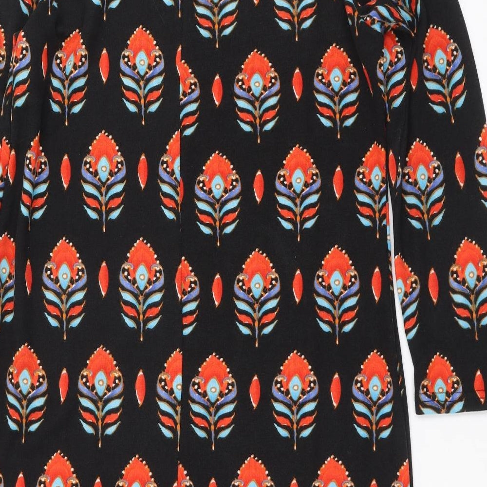 Indulgence  Womens Black Geometric Knit Jumper Dress  Size 20