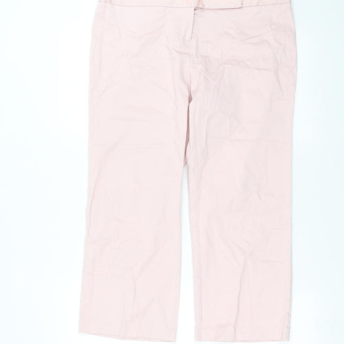 Dorothy Perkins Womens Pink   Cropped Trousers Size 14 L23 in