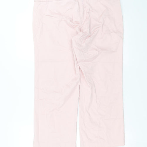 Dorothy Perkins Womens Pink   Cropped Trousers Size 14 L23 in