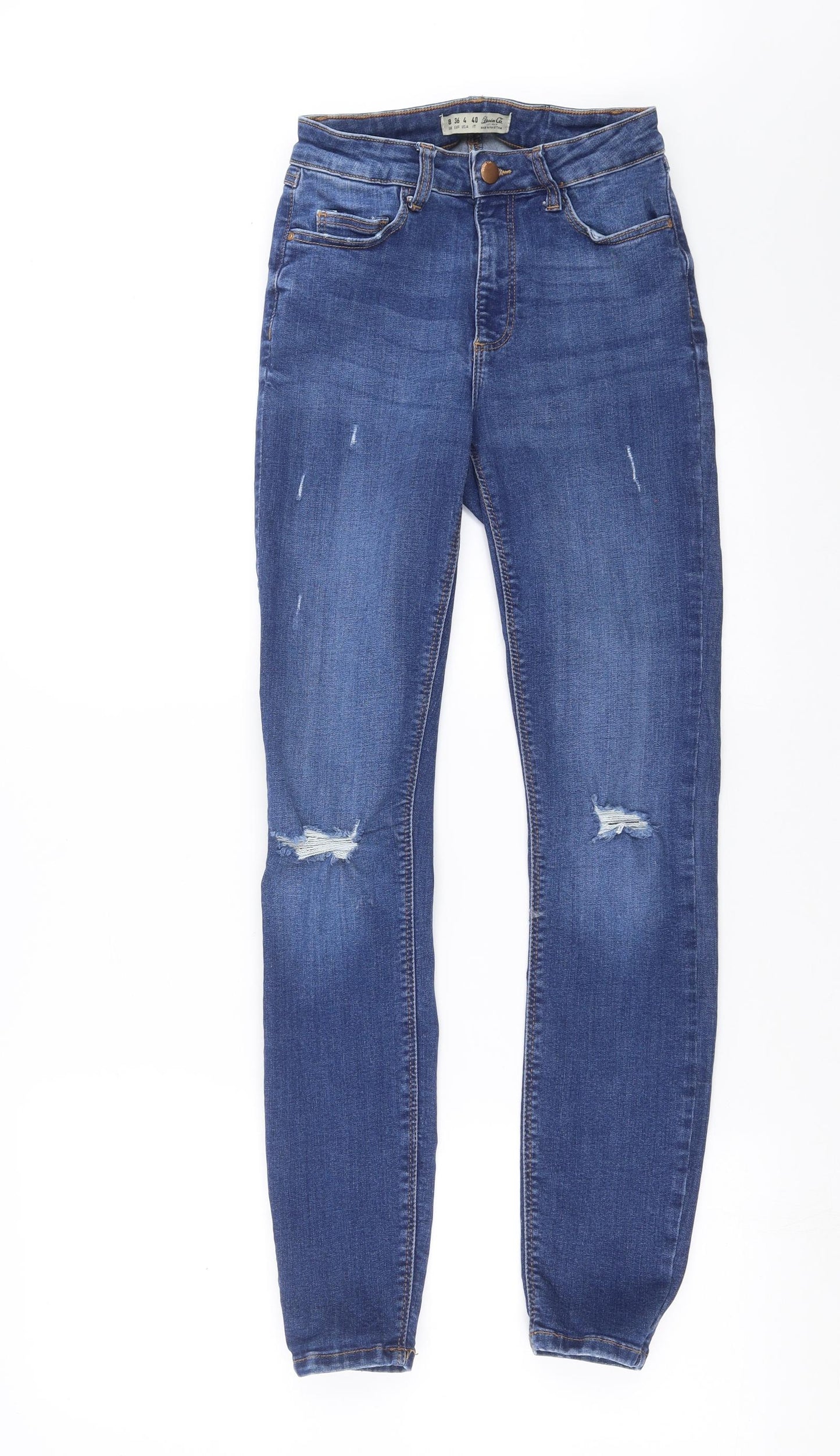 Primark Womens Blue  Denim Skinny Jeans Size 8 L29 in