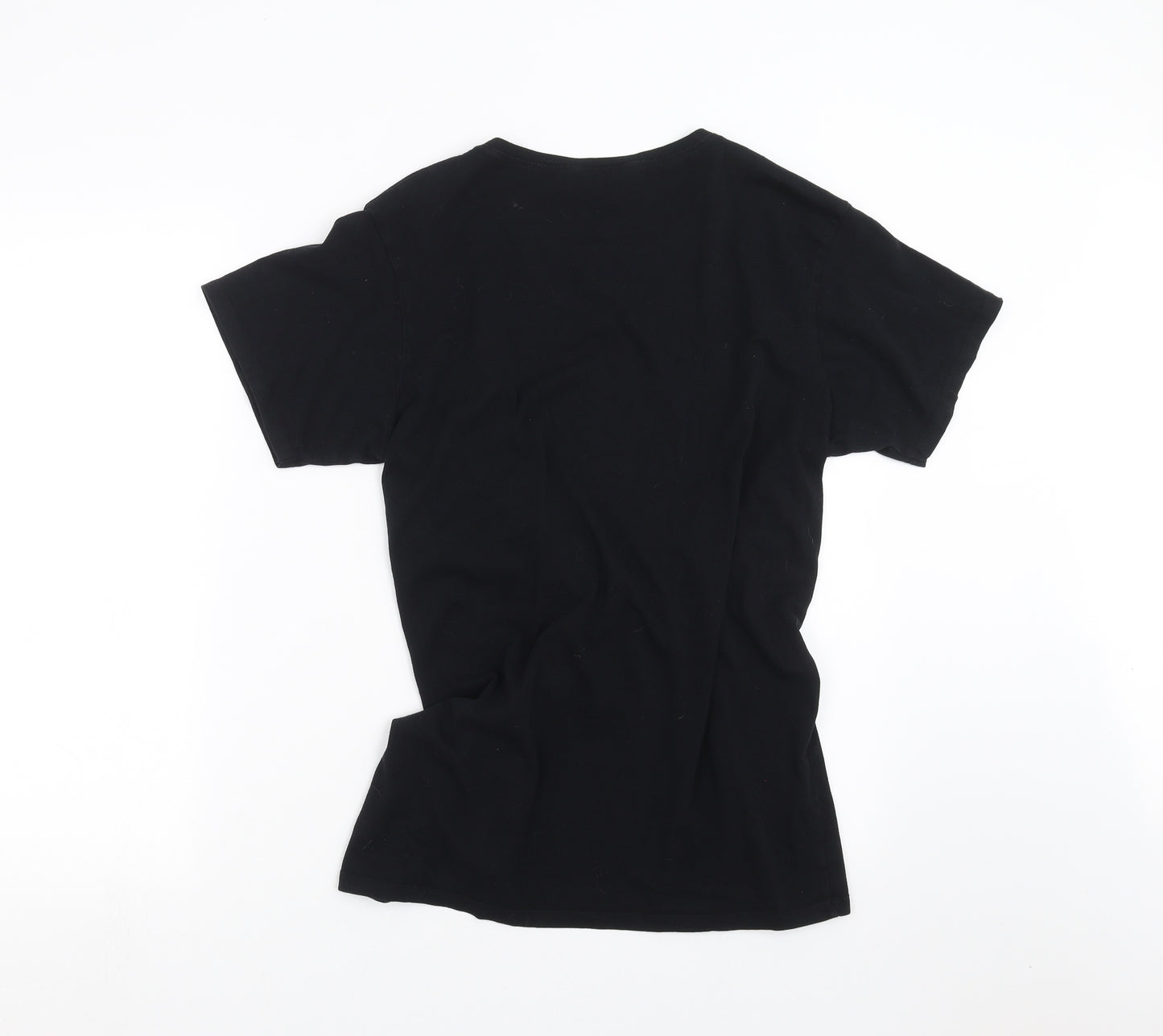 New Look Womens Black   Basic T-Shirt Size 10  - Lace up Detail