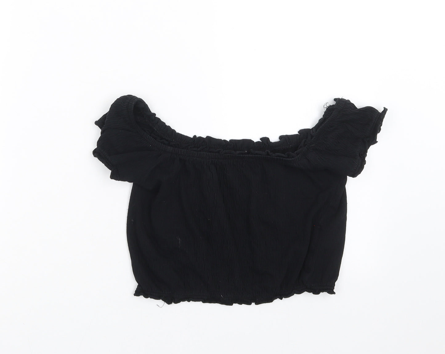 New Look Womens Black   Cropped T-Shirt Size 8