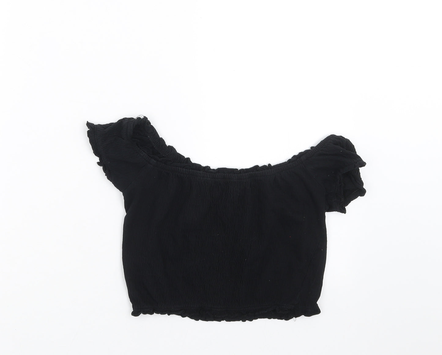 New Look Womens Black   Cropped T-Shirt Size 8