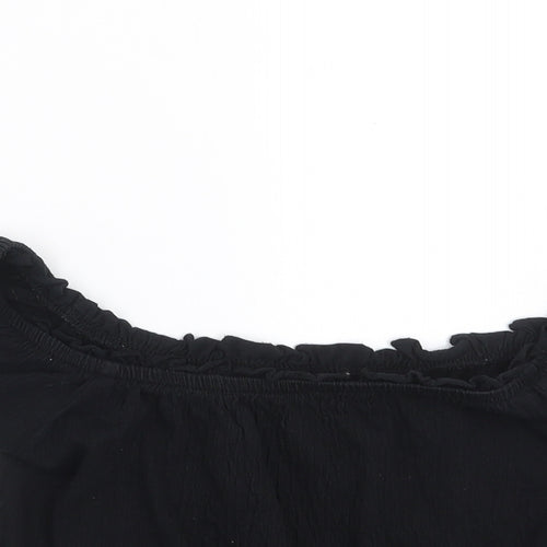 New Look Womens Black   Cropped T-Shirt Size 8