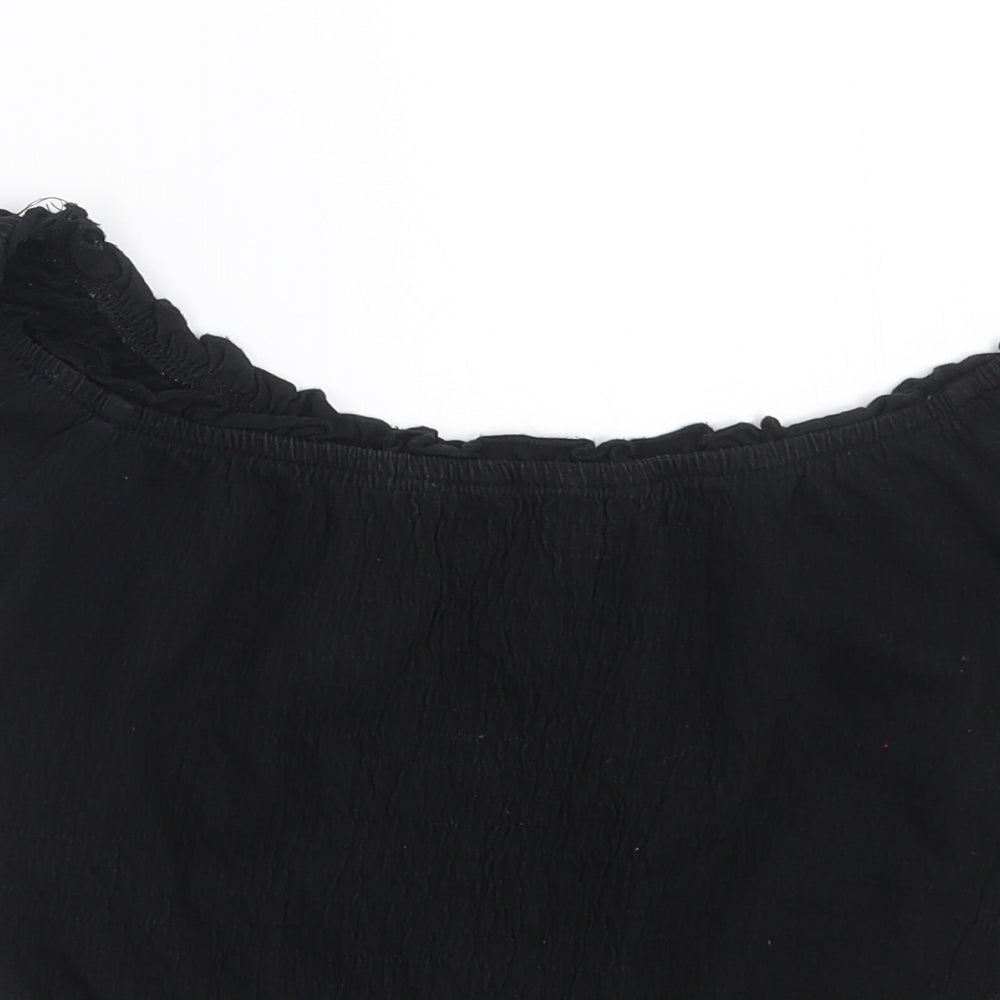 New Look Womens Black   Cropped T-Shirt Size 8