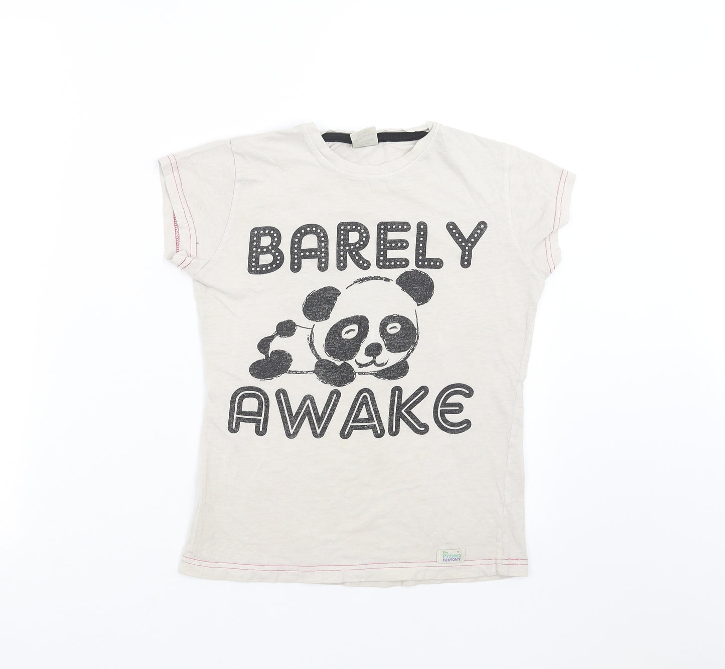 The Pyjama Factory Girls Grey   Top Pyjama Top Size 9-10 Years  - panda