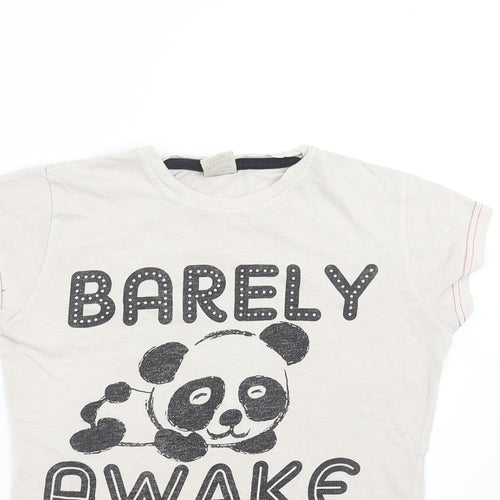 The Pyjama Factory Girls Grey   Top Pyjama Top Size 9-10 Years  - panda