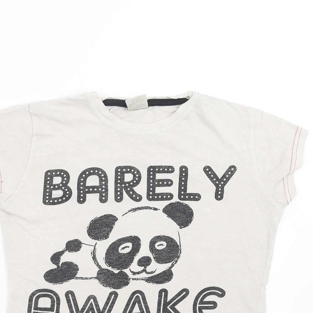 The Pyjama Factory Girls Grey   Top Pyjama Top Size 9-10 Years  - panda