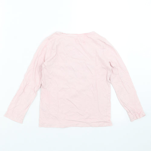 F&F Girls Pink Solid  Top Pyjama Top Size 6-7 Years  - star