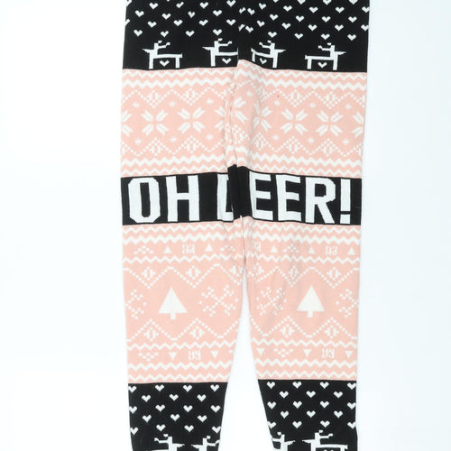 New Look Girls Pink Geometric Knit  Pyjama Pants Size 10-11 Years