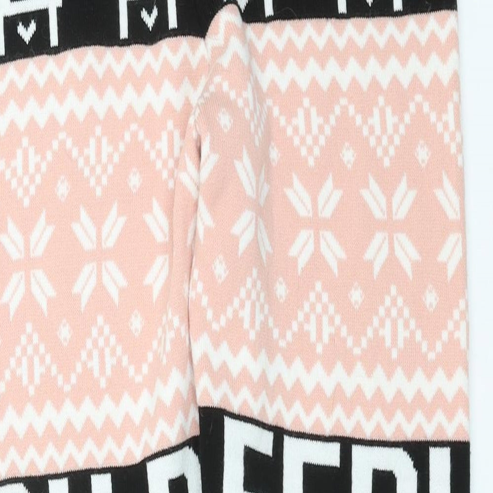 New Look Girls Pink Geometric Knit  Pyjama Pants Size 10-11 Years