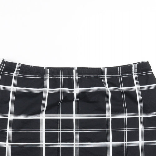 SheIn Womens Black Check  Straight & Pencil Skirt Size L