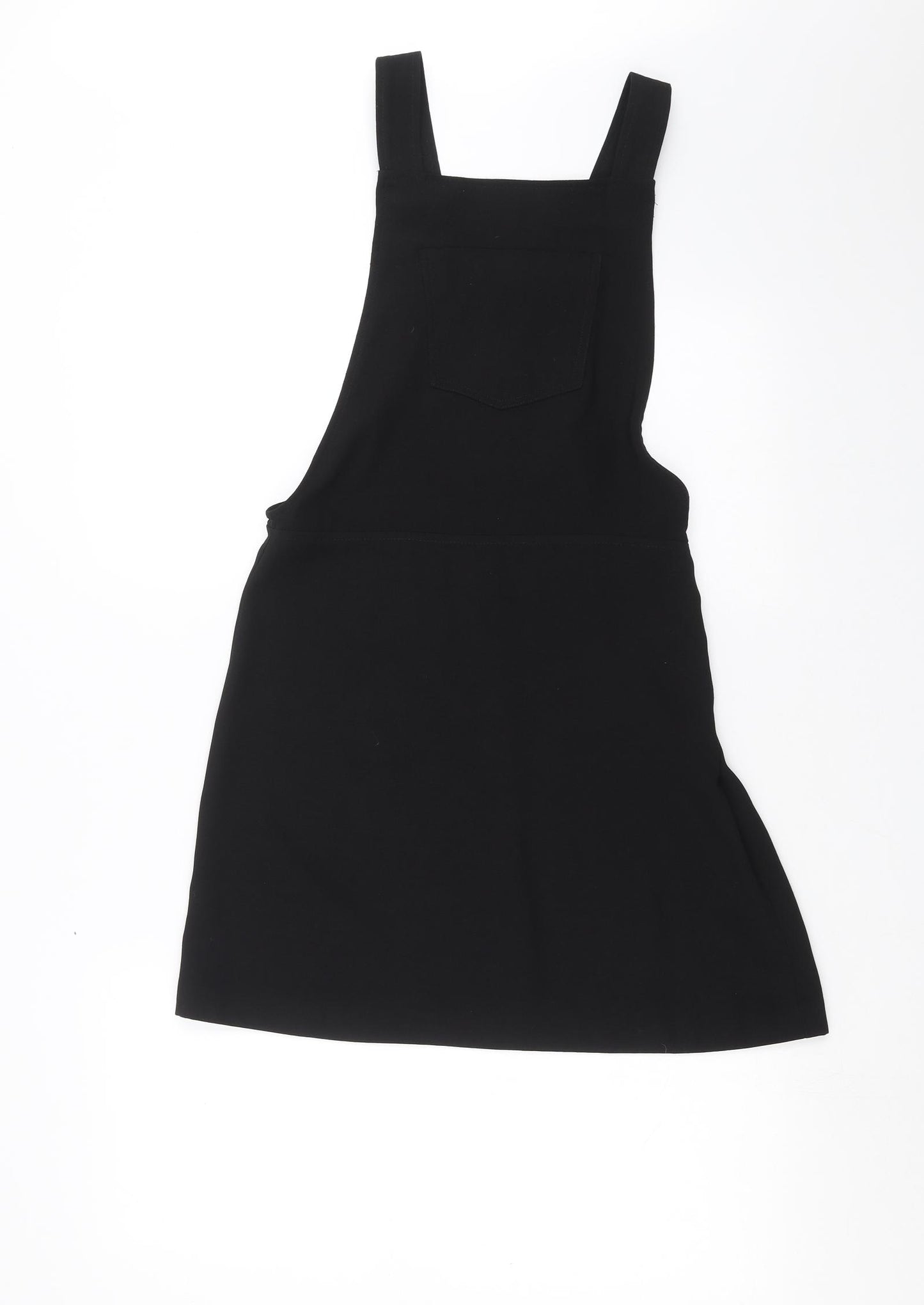 Topshop Womens Black   Pinafore/Dungaree Dress  Size 8