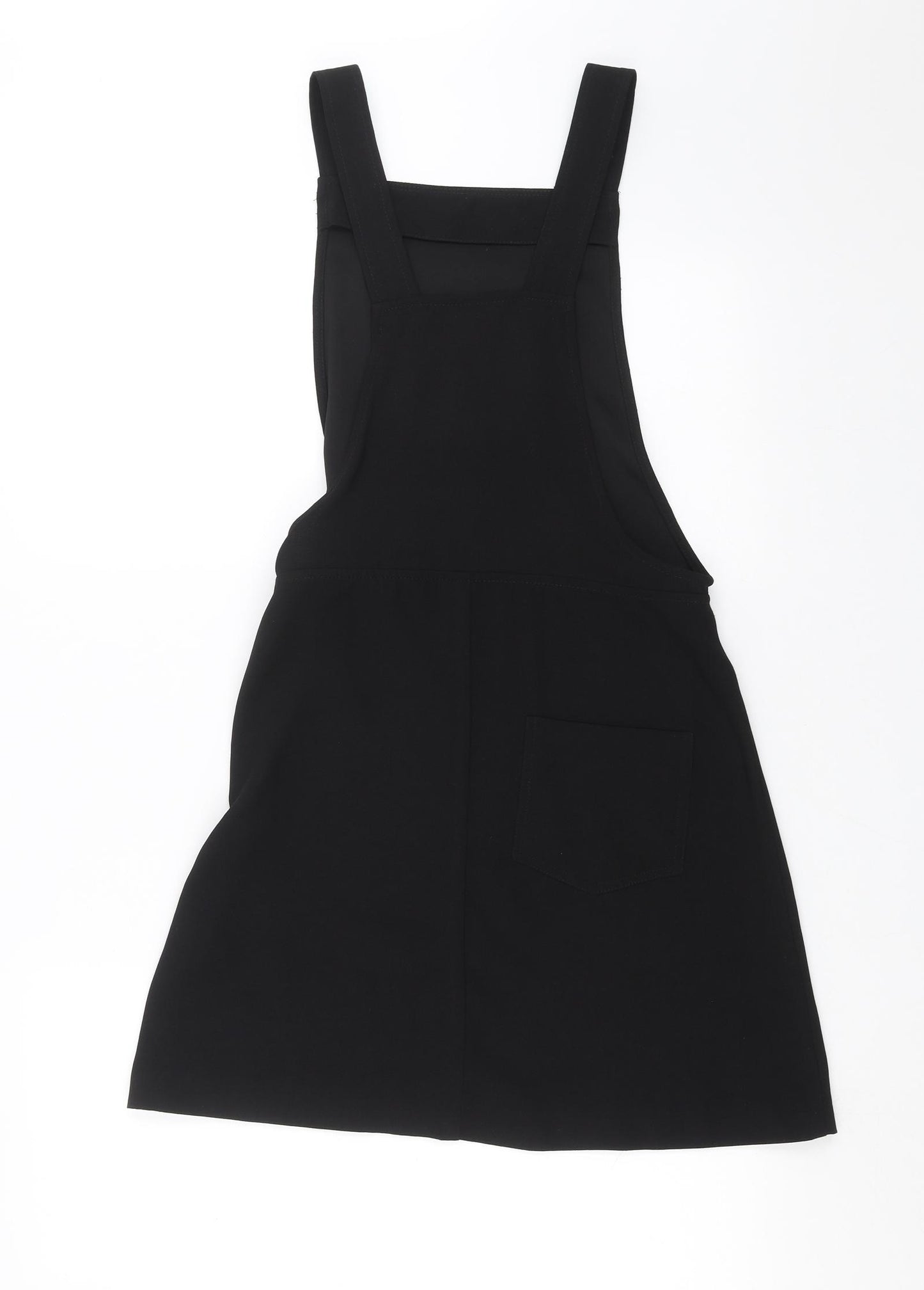 Topshop Womens Black   Pinafore/Dungaree Dress  Size 8